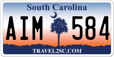 SC license plate AIM584