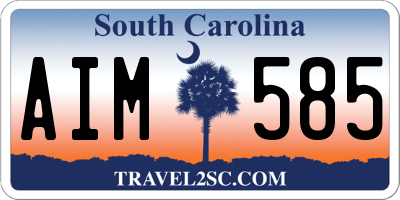 SC license plate AIM585