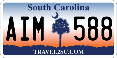 SC license plate AIM588