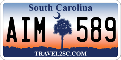 SC license plate AIM589