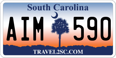 SC license plate AIM590