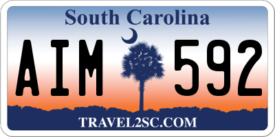 SC license plate AIM592
