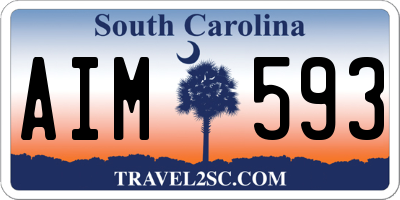 SC license plate AIM593