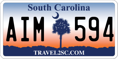 SC license plate AIM594
