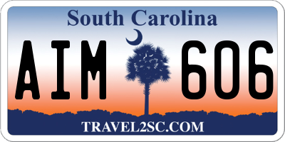 SC license plate AIM606