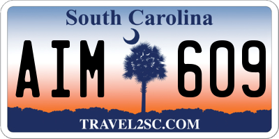 SC license plate AIM609