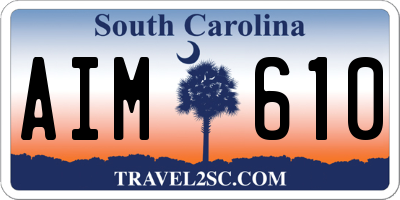 SC license plate AIM610