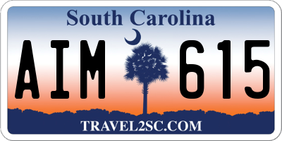 SC license plate AIM615