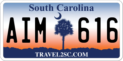 SC license plate AIM616