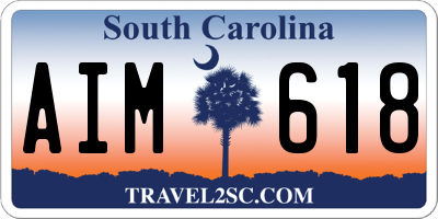 SC license plate AIM618