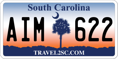 SC license plate AIM622