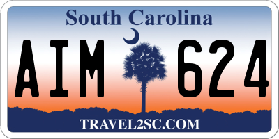 SC license plate AIM624