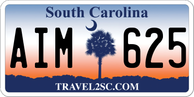 SC license plate AIM625