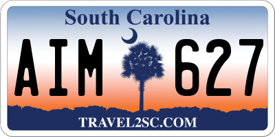 SC license plate AIM627