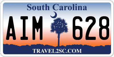 SC license plate AIM628