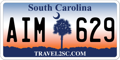 SC license plate AIM629