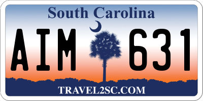 SC license plate AIM631