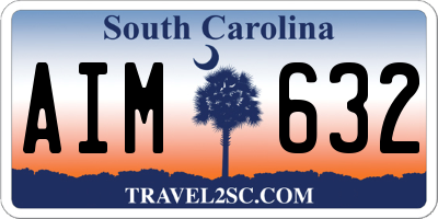 SC license plate AIM632