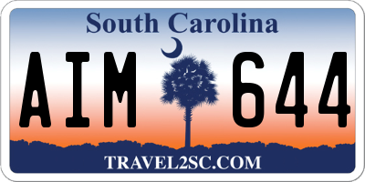 SC license plate AIM644