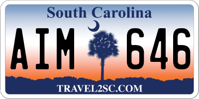 SC license plate AIM646