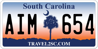 SC license plate AIM654