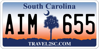 SC license plate AIM655