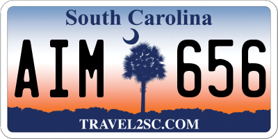 SC license plate AIM656