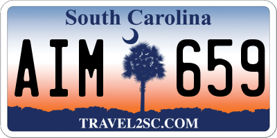 SC license plate AIM659