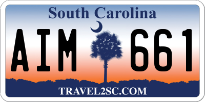 SC license plate AIM661