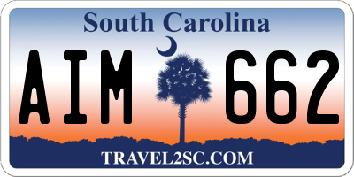 SC license plate AIM662