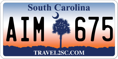 SC license plate AIM675