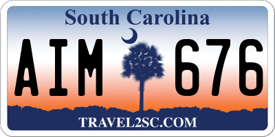 SC license plate AIM676