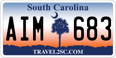SC license plate AIM683
