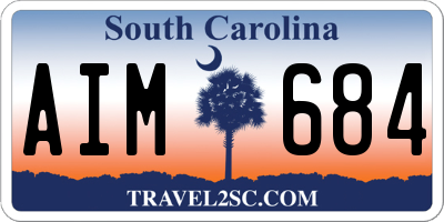 SC license plate AIM684