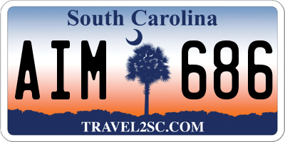 SC license plate AIM686