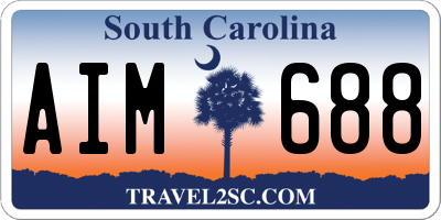 SC license plate AIM688
