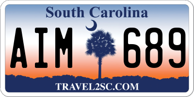 SC license plate AIM689