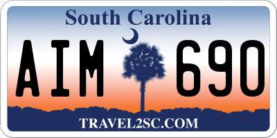 SC license plate AIM690