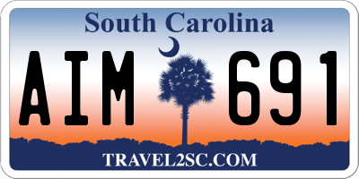 SC license plate AIM691