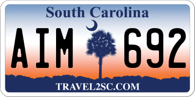 SC license plate AIM692