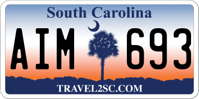 SC license plate AIM693
