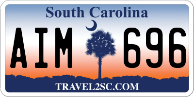 SC license plate AIM696
