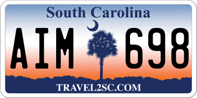 SC license plate AIM698