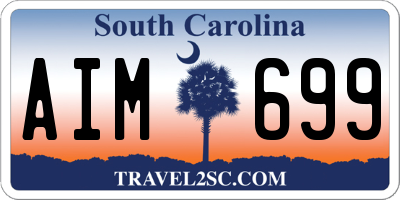 SC license plate AIM699