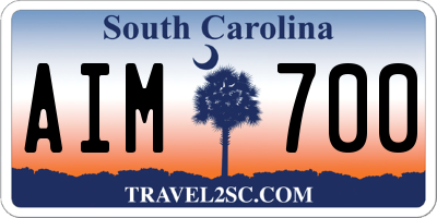 SC license plate AIM700