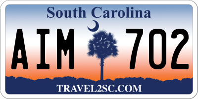 SC license plate AIM702