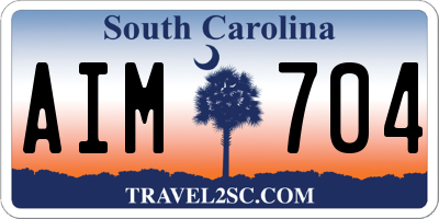 SC license plate AIM704