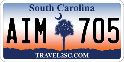 SC license plate AIM705