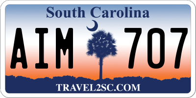 SC license plate AIM707