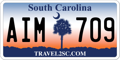 SC license plate AIM709